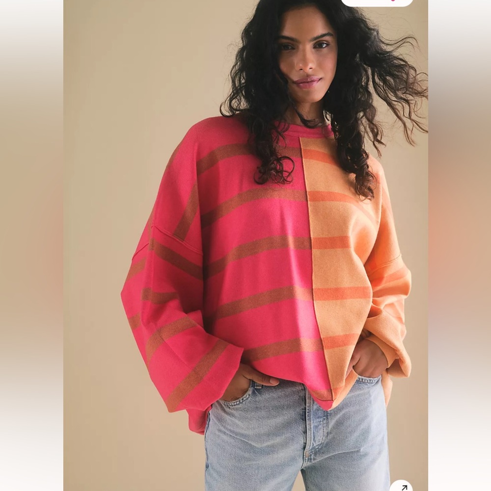 uptown stripe pullover size medium gently used condition